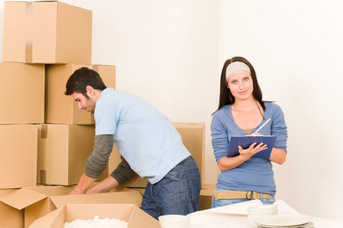 Furniture being loaded into a removal van for a house move
